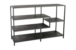Modernes Bücherregal SLIM LINE 115cm graphit Metallgestell mit fünf Regalböden