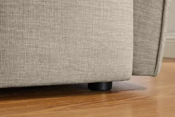 Modernes Big Sofa ROYAL 295cm greige Veloursstoff Federkern XXL-Couch
