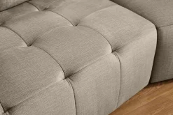 Modernes Big Sofa ROYAL 295cm greige Veloursstoff Federkern XXL-Couch
