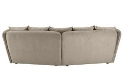Modernes Big Sofa ROYAL 295cm greige Veloursstoff Federkern XXL-Couch