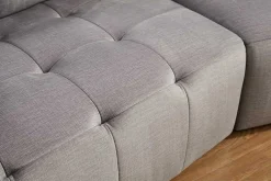 Modernes Big Sofa ROYAL 295cm grau Veloursstoff Federkern XXL-Couch