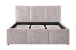Modernes Boxbett ATELIER 180x200cm champagner beige Samt mit Lattenrost und Stauraum