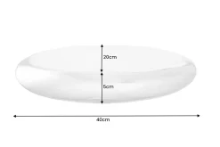 Modernes Design Wandregal TEAR 40cm silber Aluminium