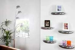 Modernes Design Wandregal TEAR 40cm silber Aluminium