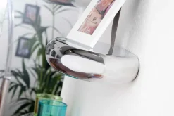 Modernes Design Wandregal TEAR 40cm silber Aluminium