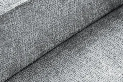 Modernes Ecksofa BOSSA NOVA 265cm grau Chenille 3-Sitzer Couch L-Form