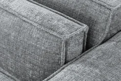 Modernes Ecksofa BOSSA NOVA 265cm grau Chenille 3-Sitzer Couch L-Form
