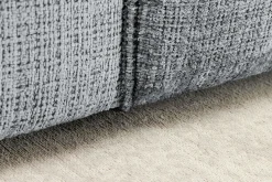 Modernes Ecksofa BOSSA NOVA 265cm grau Chenille 3-Sitzer Couch L-Form