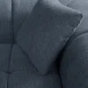 Modernes Ecksofa CITY 240cm blau Strukturstoff 3-Sitzer Couch inkl. Kissen
