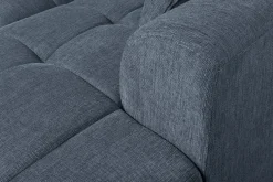 Modernes Ecksofa CITY 240cm blau Strukturstoff 3-Sitzer Couch inkl. Kissen