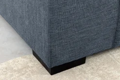 Modernes Ecksofa CITY 240cm blau Strukturstoff 3-Sitzer Couch inkl. Kissen