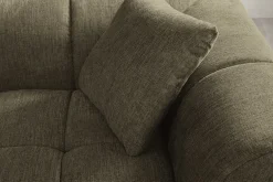 Modernes Ecksofa CITY 240cm grün Strukturstoff 3-Sitzer Couch inkl. Kissen