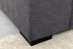 Modernes Ecksofa CITY 240cm grau Strukturstoff 3-Sitzer Couch inkl. Kissen