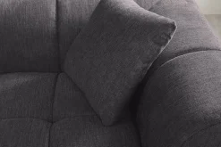 Modernes Ecksofa CITY 240cm grau Strukturstoff 3-Sitzer Couch inkl. Kissen