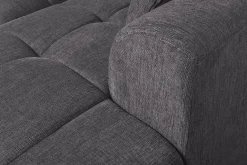 Modernes Ecksofa CITY 240cm grau Strukturstoff 3-Sitzer Couch inkl. Kissen