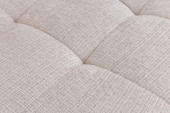 Modernes Ecksofa KENT 220cm champagner beige Chenille Cremona Federkern Wohnlandschaft mit Hocker