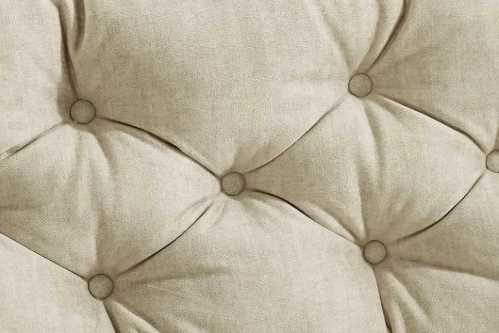 Modernes Ecksofa MARRAKESCH 265cm beige Samt 3-Sitzer inkl. Kissen Ottomane rechts