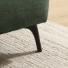 Modernes Ecksofa MARRAKESCH 265cm grün Samt 3-Sitzer inkl. Kissen Ottomane rechts