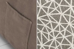Modernes Ecksofa NORWAY 250cm taupe Microfaser Schlafsofa mit Bettkasten Federkern