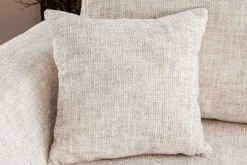 Modernes Ecksofa NORWAY 250cm beige Chenille Schlafsofa mit Stauraum inkl. Kissen