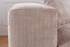Modernes Ecksofa SIGNATUR 260cm beige Chenille Cremona beidseitig stellbar inkl. Kissen
