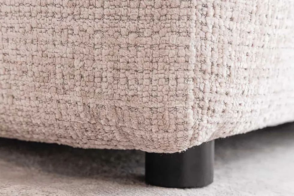 Modernes Ecksofa SIGNATUR 260cm beige Chenille Cremona beidseitig stellbar inkl. Kissen