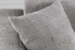 Modernes Ecksofa SIGNATUR 260cm grau Chenille Cremona beidseitig stellbar inkl. Kissen