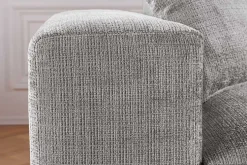 Modernes Ecksofa SIGNATUR 260cm grau Chenille Cremona beidseitig stellbar inkl. Kissen