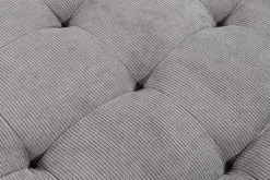 Modernes Ecksofa STOCKHOLM 220cm grau Cordstoff Federkern 3-Sitzer-Sofa