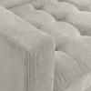 Modernes Ecksofa STOCKHOLM 220cm hellgrau Cordstoff Federkern 3-Sitzer-Sofa