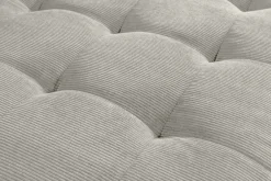 Modernes Ecksofa STOCKHOLM 220cm hellgrau Cordstoff Federkern 3-Sitzer-Sofa