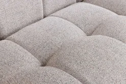 Modernes Ecksofa ZERO GRAVITY 240cm graphit beige Strukturstoff 3-Sitzer Couch