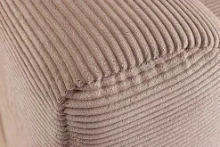 Modernes Ecksofa ZERO GRAVITY 240cm greige Cord 3-Sitzer Couch L-Form