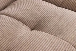 Modernes Ecksofa ZERO GRAVITY 240cm greige Cord 3-Sitzer Couch L-Form
