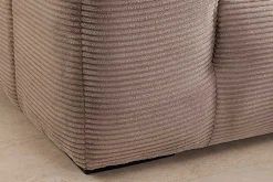 Modernes Ecksofa ZERO GRAVITY 240cm greige Cord 3-Sitzer Couch L-Form