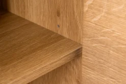 Modernes Highboard ATELIER 140cm natur Eiche schwarz Metall sechs Fächer