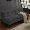 Modernes Schlafsofa COCOONING 190cm grau Cord 3-Sitzer Couch