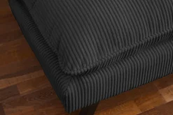 Modernes Schlafsofa COCOONING 190cm grau Cord 3-Sitzer Couch