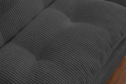 Modernes Schlafsofa COCOONING 190cm grau Cord 3-Sitzer Couch