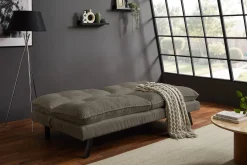 Modernes Schlafsofa COCOONING 190cm greige Cord 3-Sitzer Couch