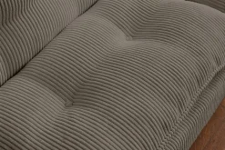 Modernes Schlafsofa COCOONING 190cm greige Cord 3-Sitzer Couch