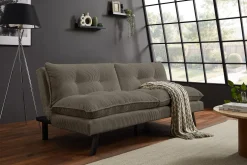 Modernes Schlafsofa COCOONING 190cm greige Cord 3-Sitzer Couch