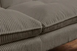 Modernes Schlafsofa COCOONING 190cm greige Cord 3-Sitzer Couch