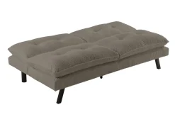 Modernes Schlafsofa COCOONING 190cm greige Cord 3-Sitzer Couch