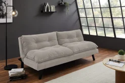Modernes Schlafsofa COCOONING 190cm beige Chenillestoff 3-Sitzer Couch