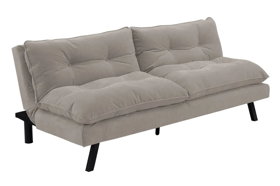 Modernes Schlafsofa COCOONING 190cm beige Chenillestoff 3-Sitzer Couch