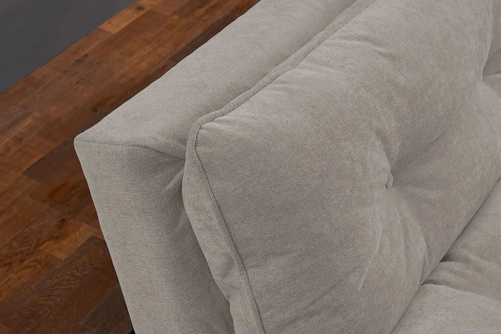 Modernes Schlafsofa COCOONING 190cm beige Chenillestoff 3-Sitzer Couch