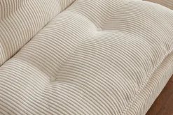 Modernes Schlafsofa COCOONING 190cm beige Cord 3-Sitzer Couch