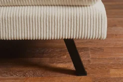 Modernes Schlafsofa COCOONING 190cm beige Cord 3-Sitzer Couch