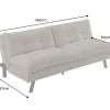 Modernes Schlafsofa COCOONING 190cm grün Cord 3-Sitzer Couch
